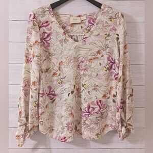 Anthropologie Maeve Pernille Floral Tie Sleeve Women's XS